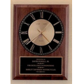 American Walnut Quartz Clock w/ Round Black Face (8"x10")